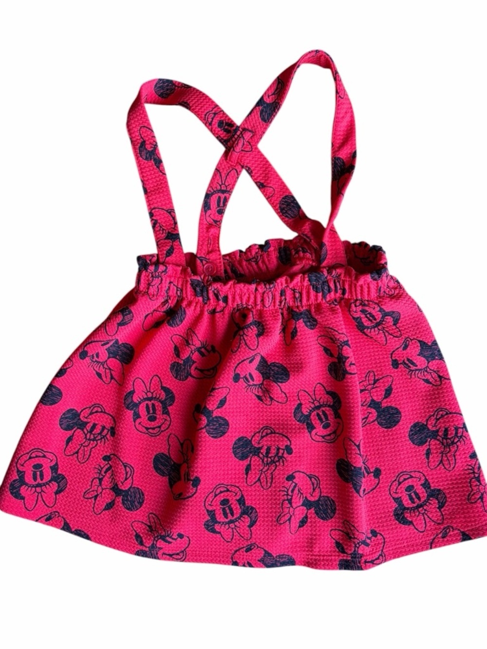 Girls Red Minnie Mouse Print Dress